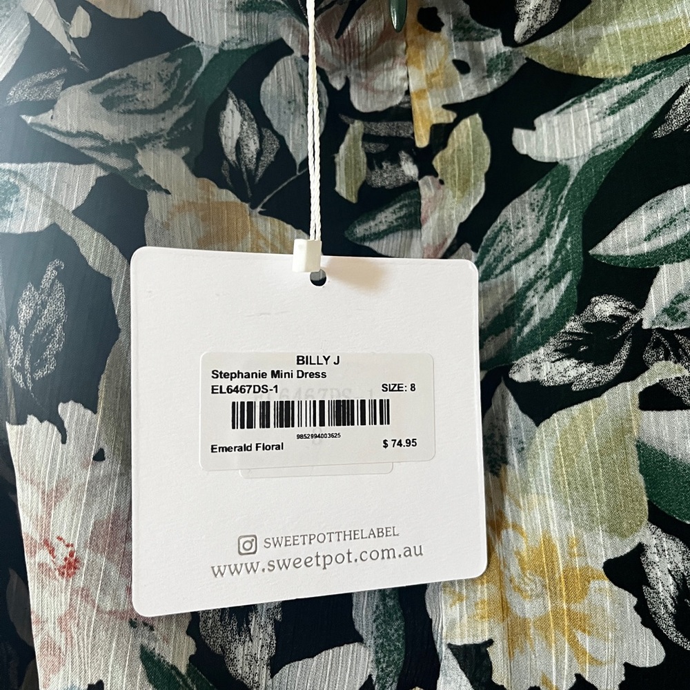 Floral Open Back Mini Dress - Picture 5 of 6